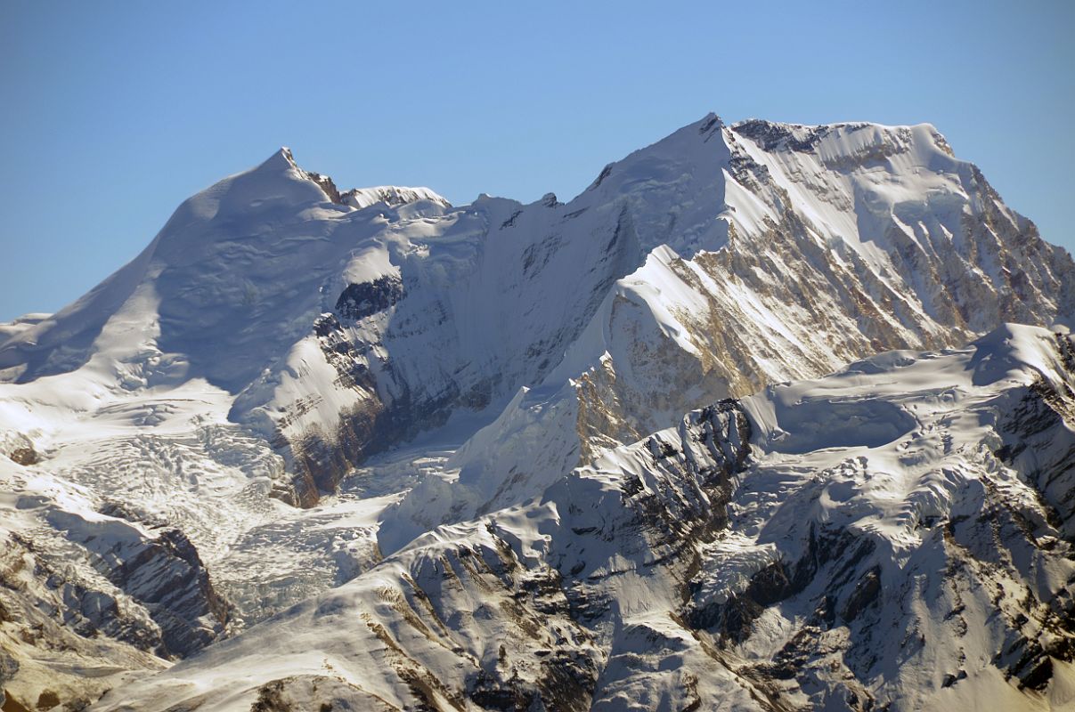 20 Himlung Himal and Cheo Himal Close Up From Chulu Far East Summit Panorama 